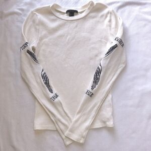 Forever 21 Y2K Style Women's Waffle Knit "Vintage Babe" Long sleeve Size Small